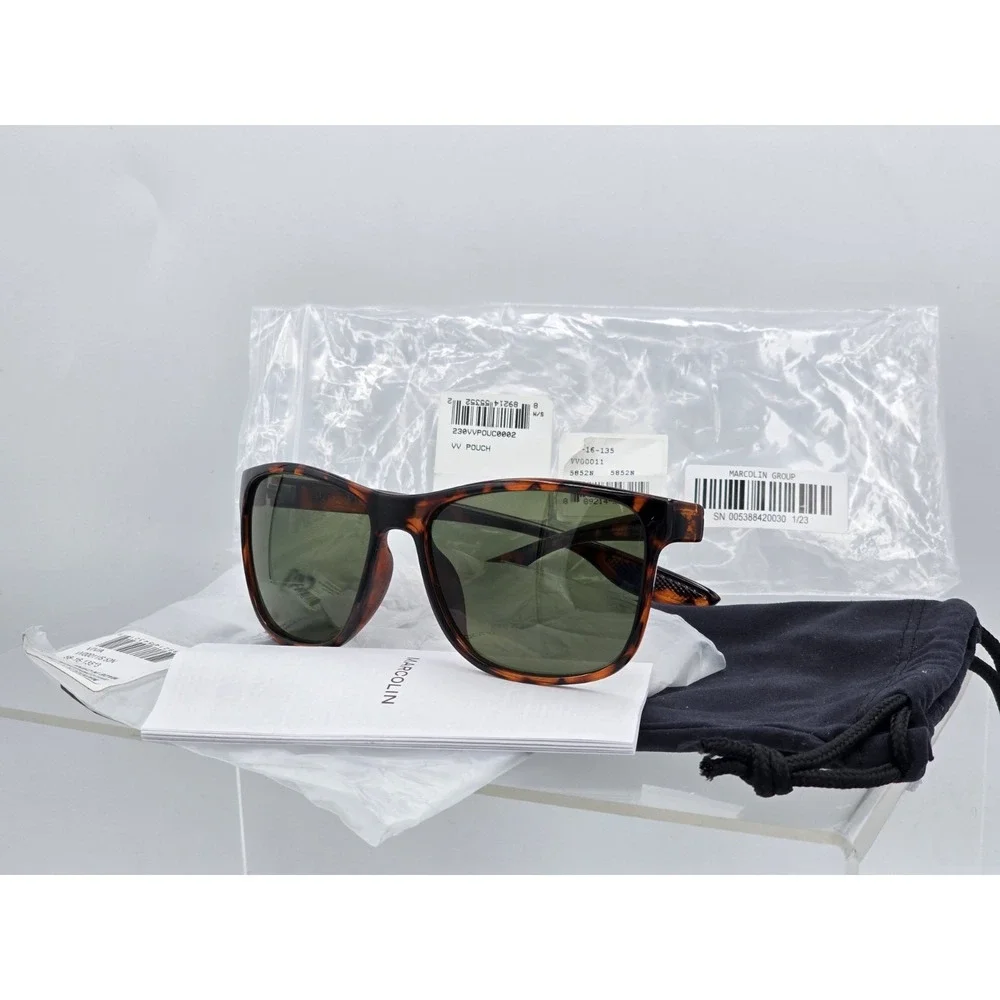 NEW With Tags Marcolin Eyewear‎ Men's Injected Oval Sunglasses Color Dark Havana